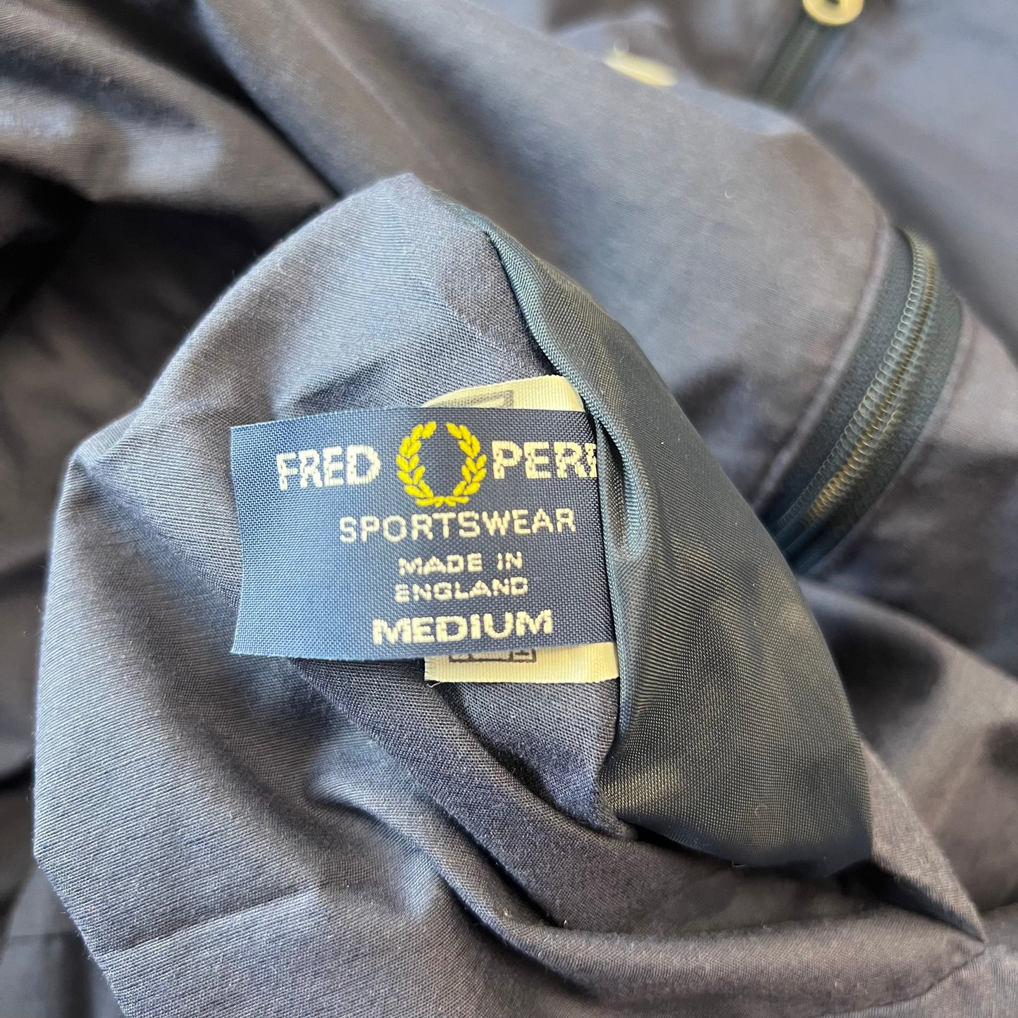 Vintage Fred Perry Navy / Grey Reversible Bomber Jacket M