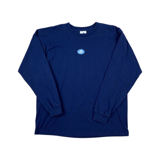 Vintage Y2K Adidas Long Sleeve T-Shirt Navy XL