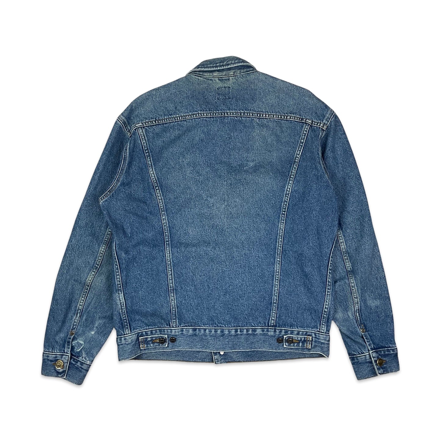 Vintage Lee Distressed Blue Denim Trucker Jacket M L