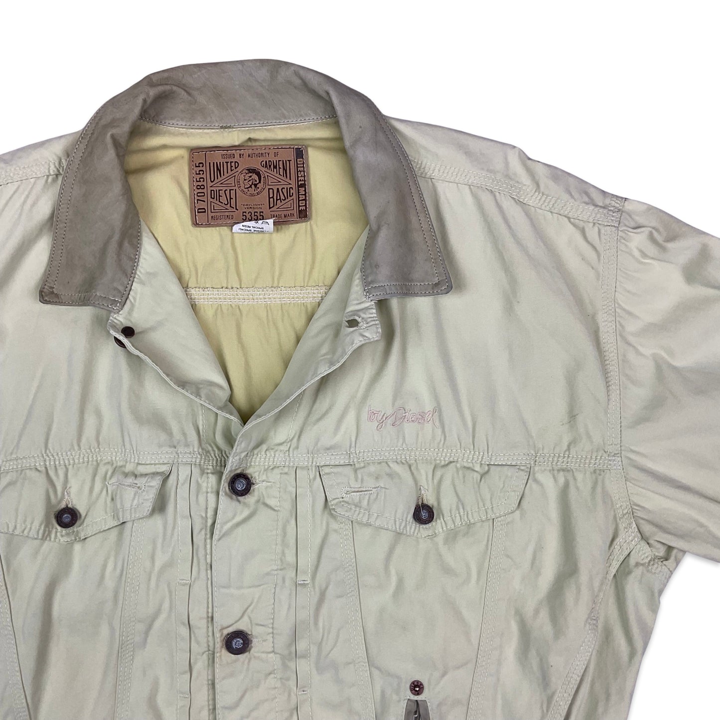 Vintage Diesel Beige Canvas Denver Jacket L XL