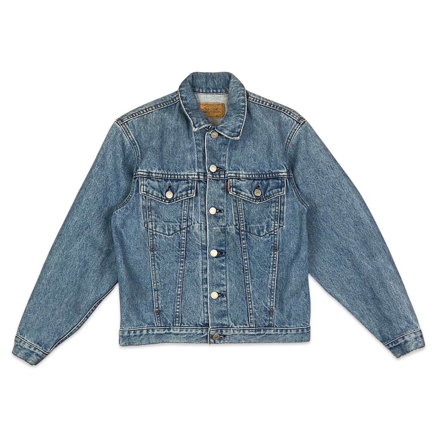 Vintage 90s Levi's Orange Tab Blue Denim Trucker Jacket XS
