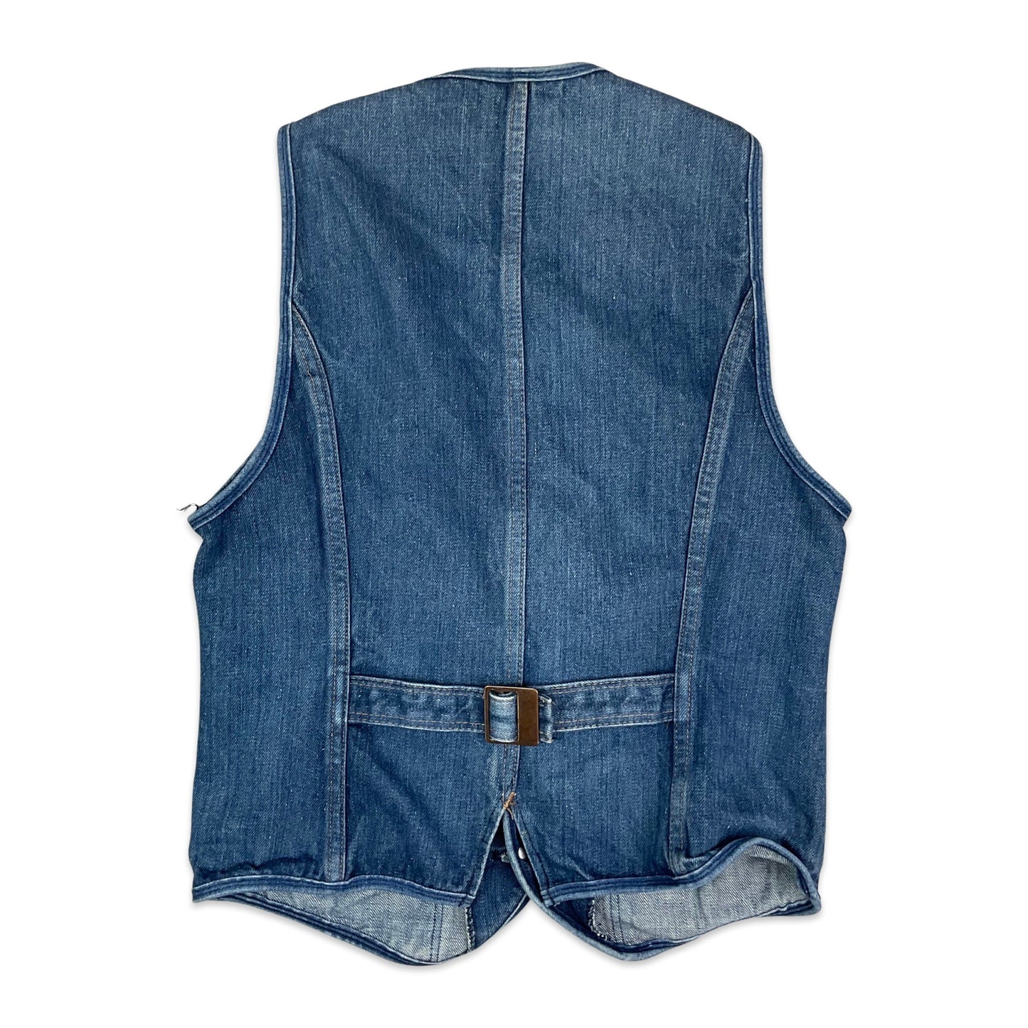 Vintage Mustang Blue Denim Waistcoat 6 8