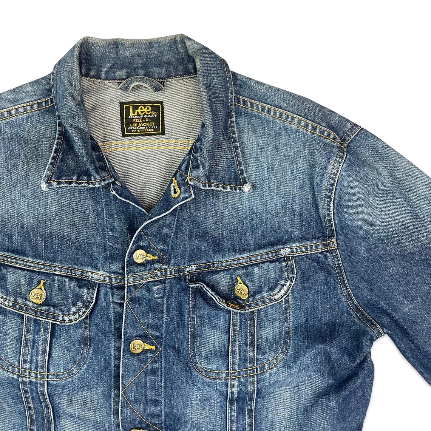 Vintage Lee Blue Denim Jacket L XL
