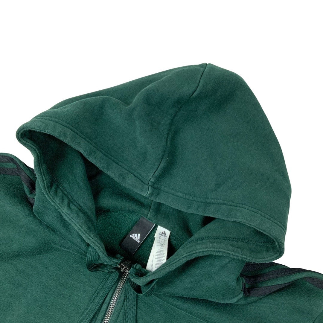 Adidas Green Zip-Up Hoodie XXL