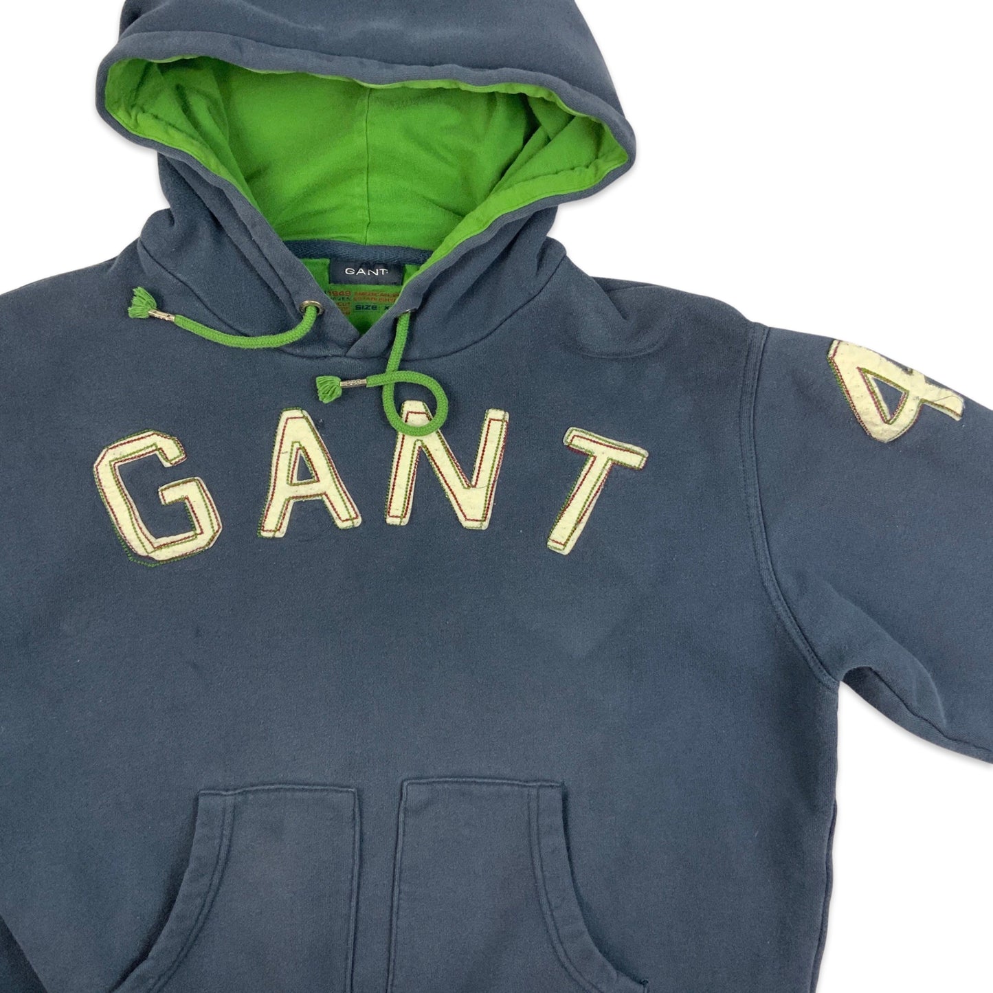 GANT Navy Spellout Hoodie L XL