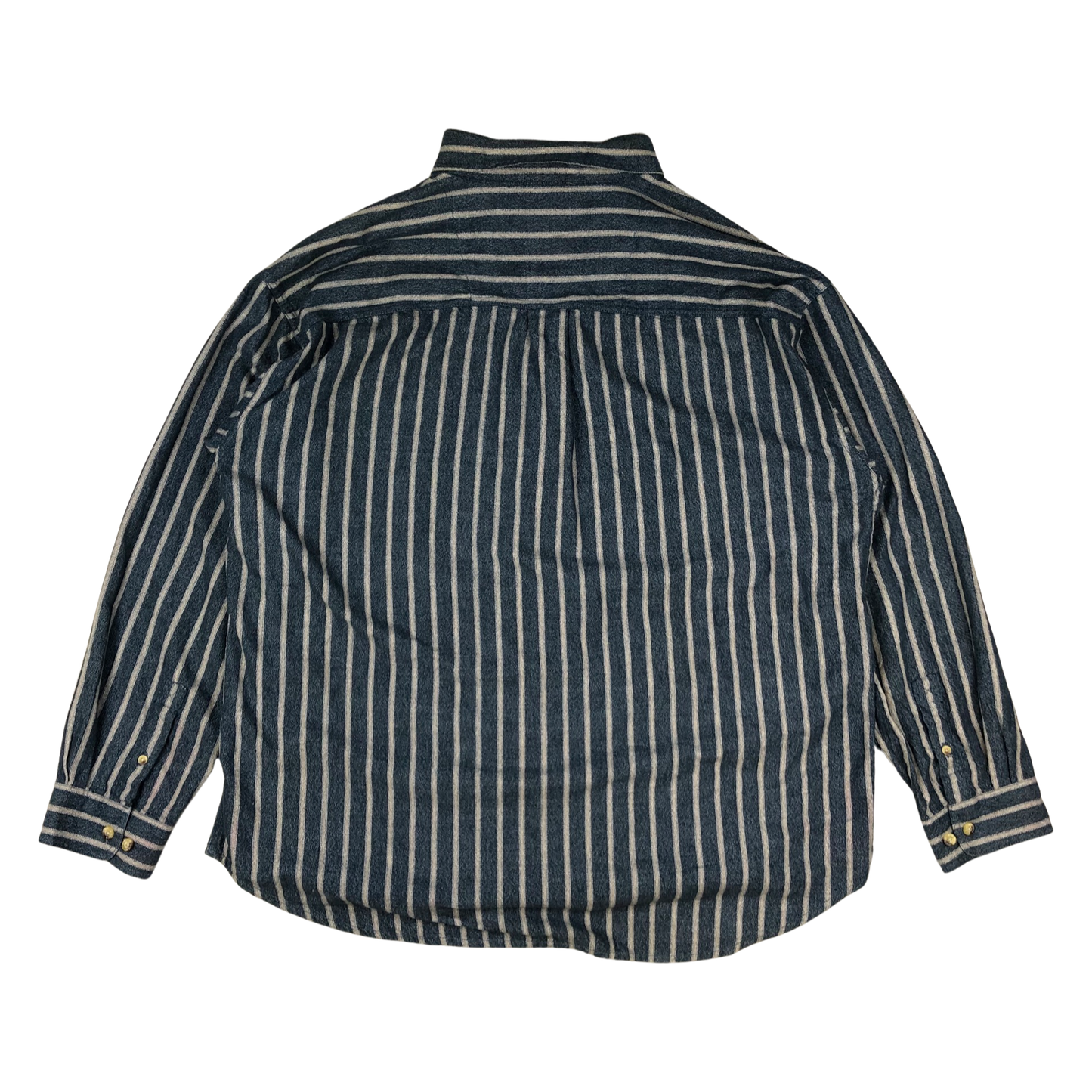 Vintage Wrangler Hero Striped Blue Flannel Shirt 3XL