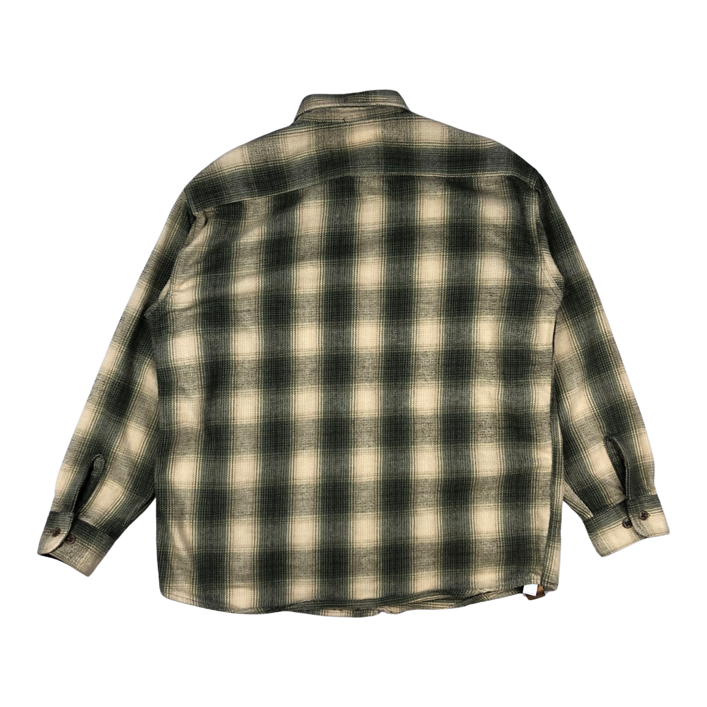 Vintage St. John's Bay Shadow Plaid Yellow and Green Flannel Shirt XL