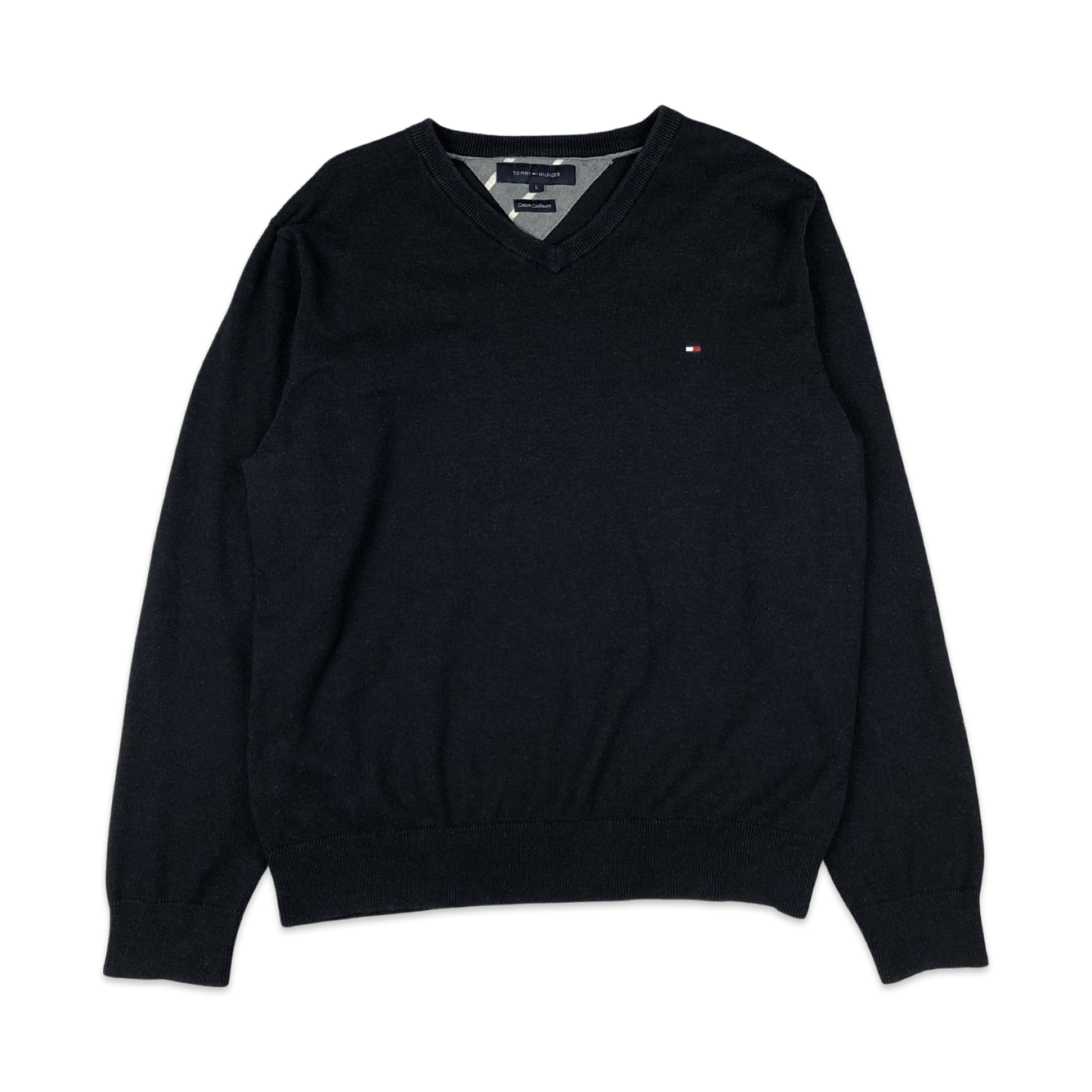 Tommy Hilfiger Knit V Neck Jumper Navy M L