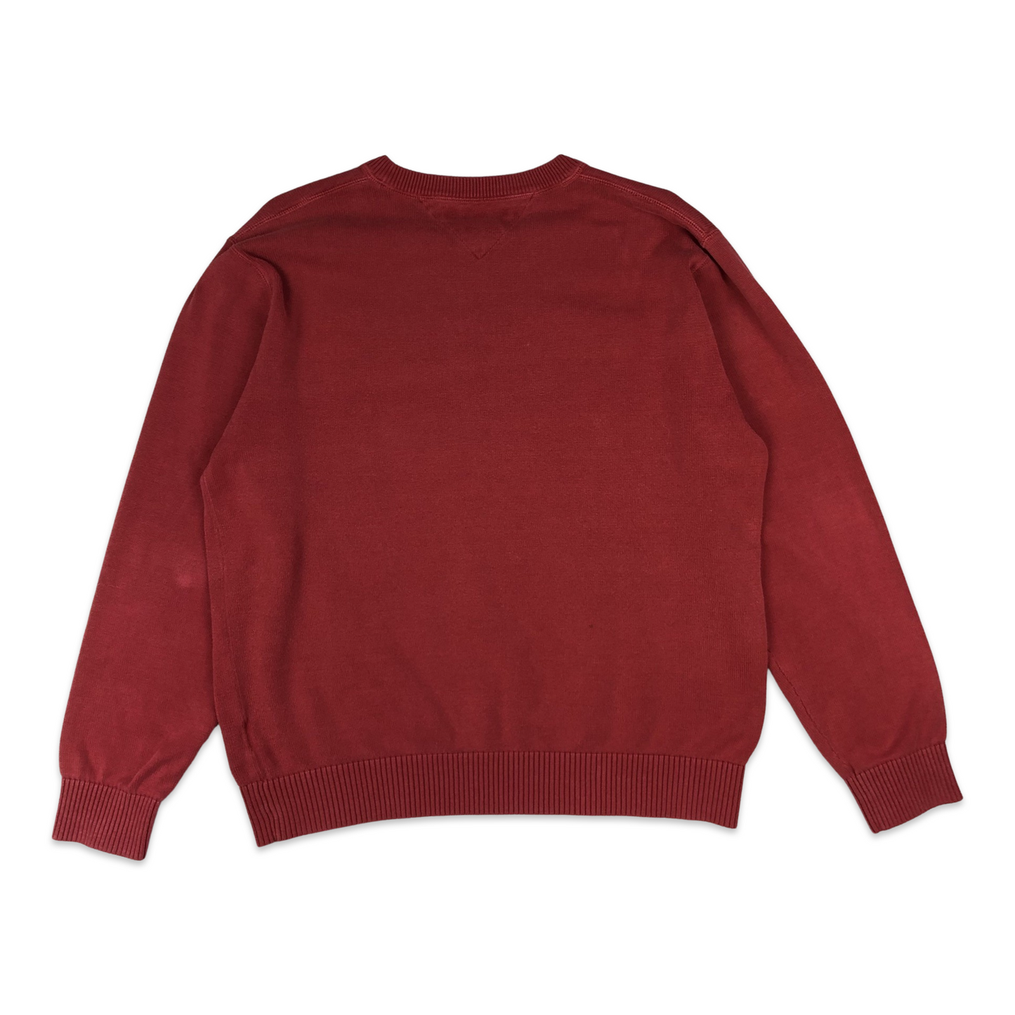 Tommy Hilfiger Knit Jumper Crew Neck Red M L