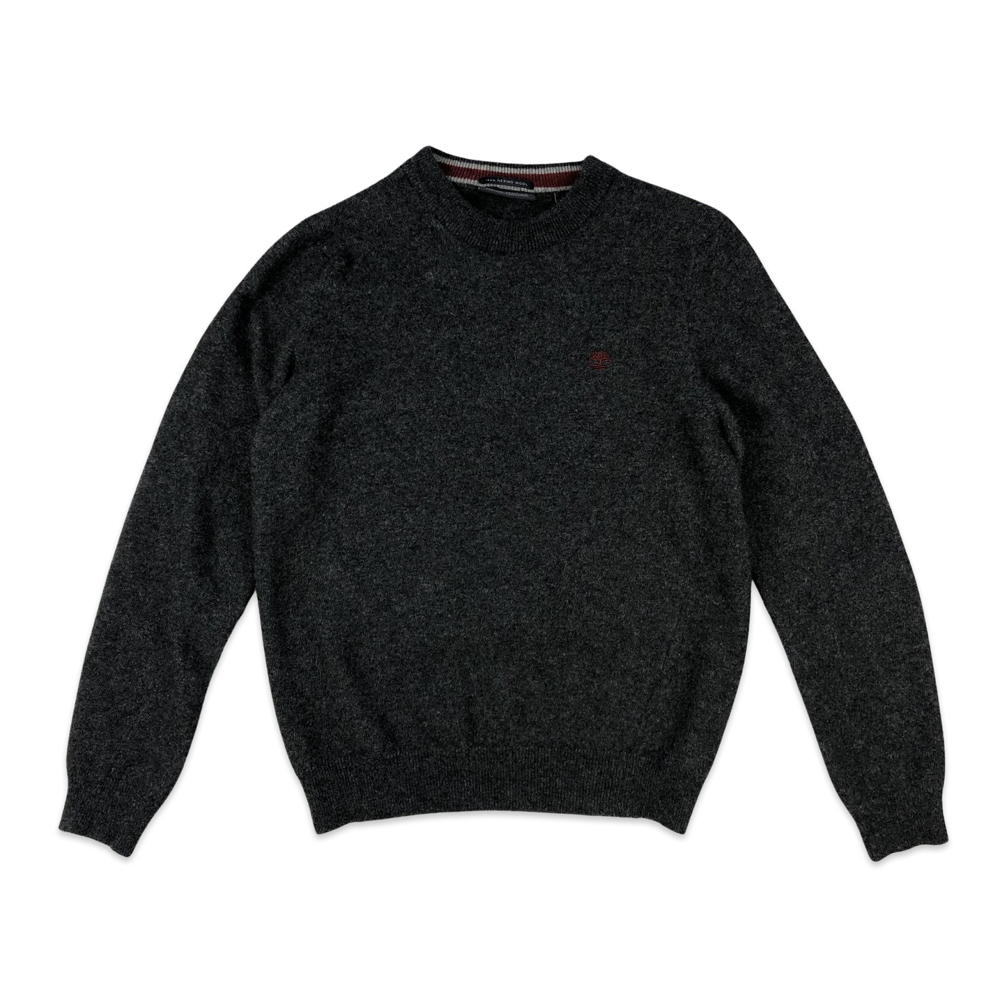 Timberland Knit Jumper Grey Merino Wool XS S