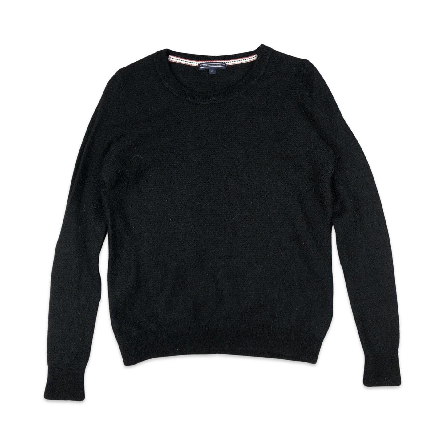 Vintage Y2K Preloved Tommy Hilfiger Black Knit Jumper M