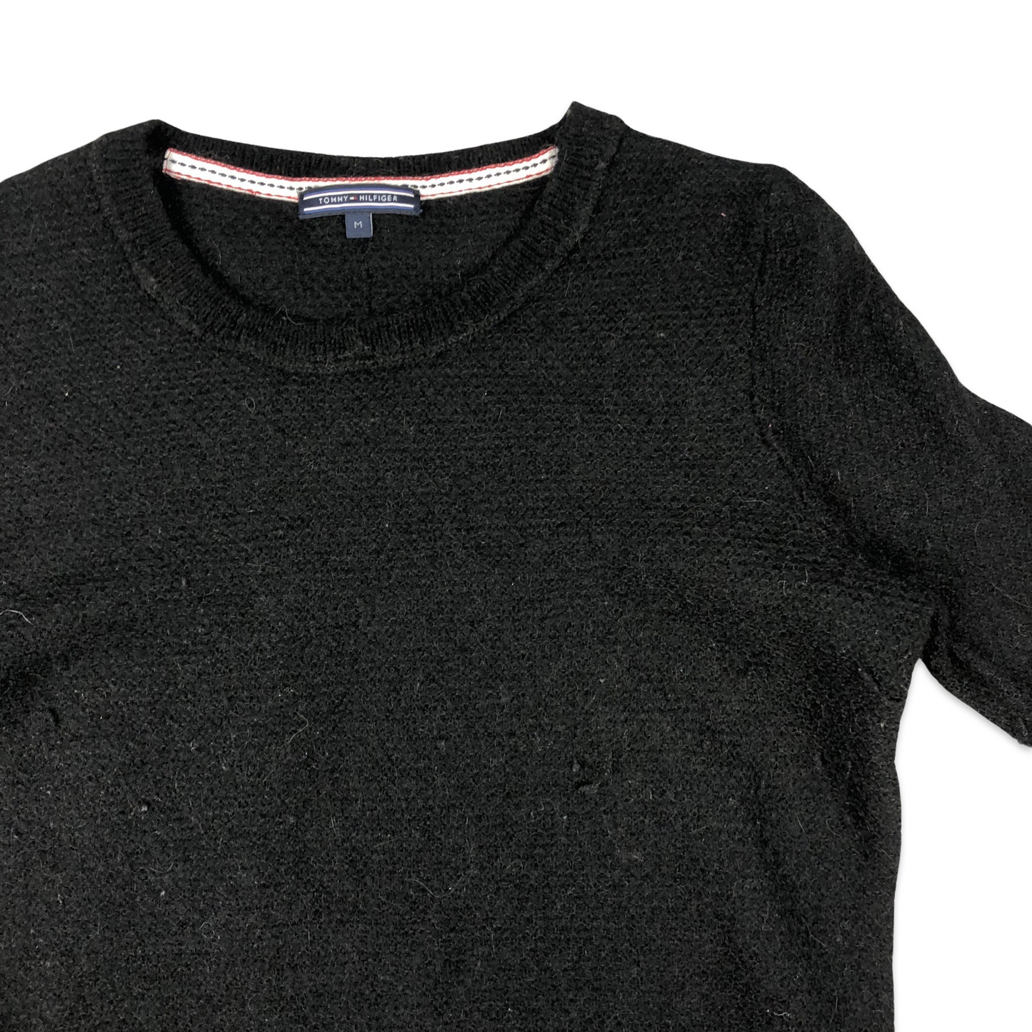Vintage Y2K Preloved Tommy Hilfiger Black Knit Jumper M