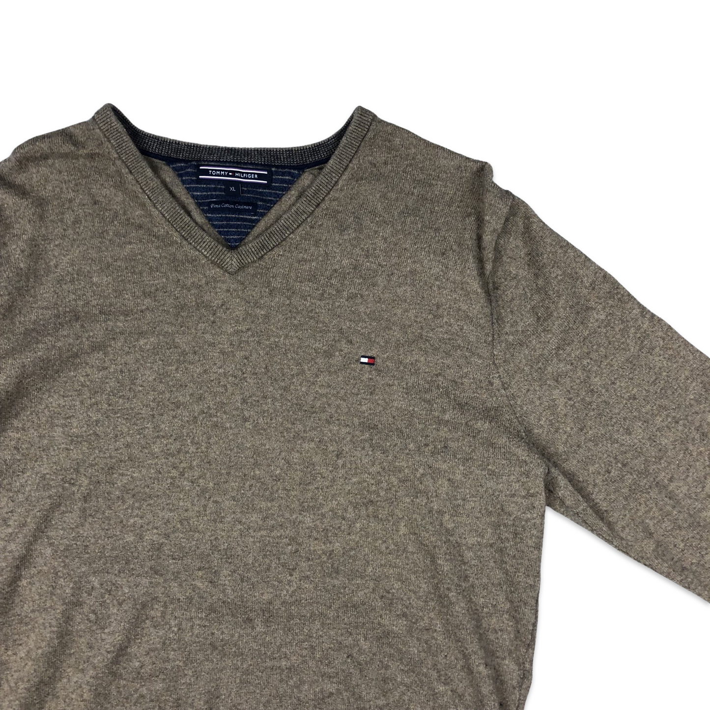 Vintage Y2K Preloved Tommy Hilfiger Brown Knit Jumper XL
