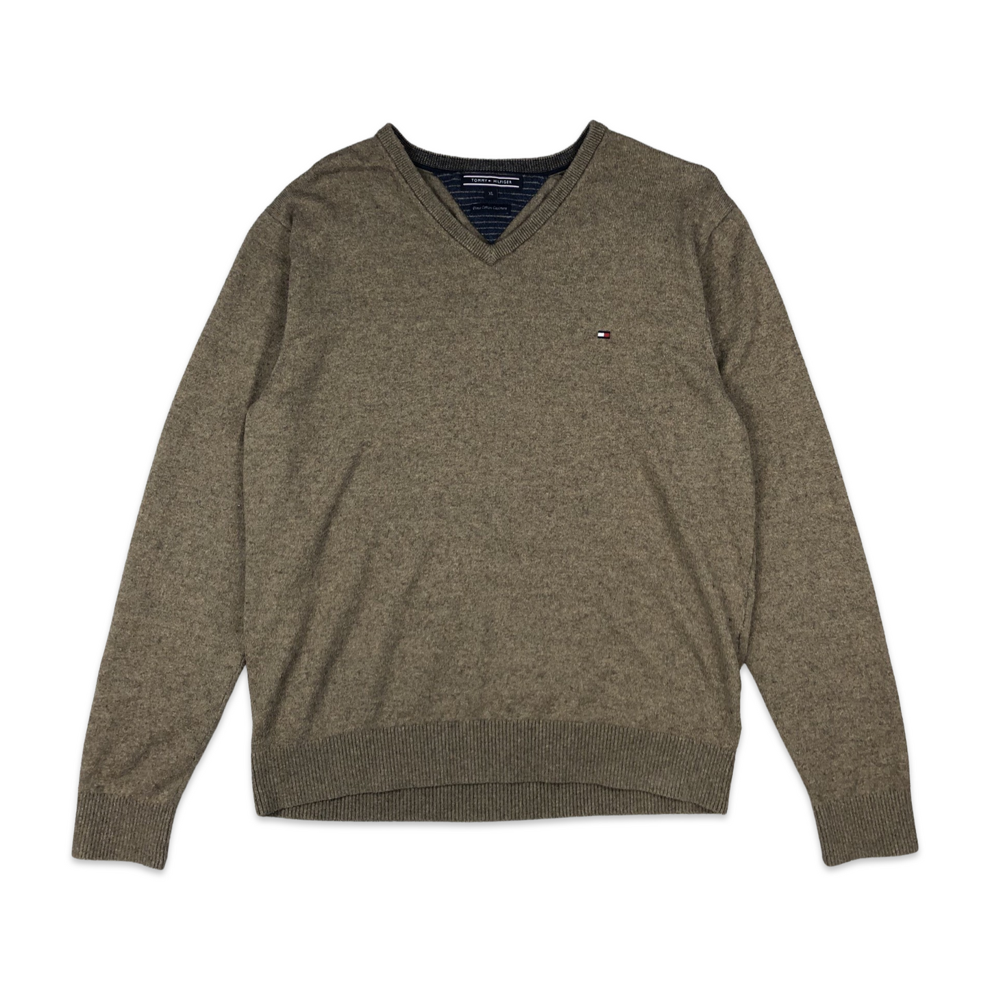 Vintage Y2K Preloved Tommy Hilfiger Brown Knit Jumper XL