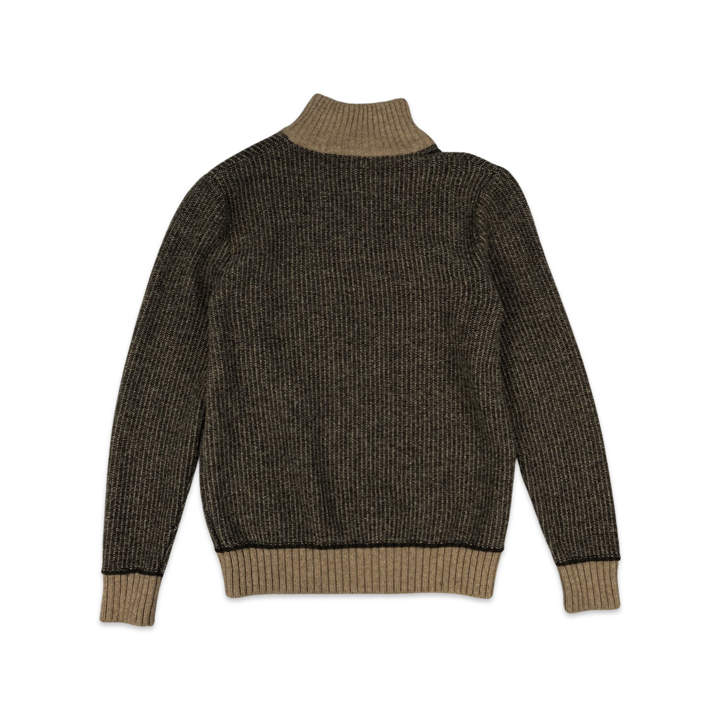 Vintage Y2K Preloved GAP Brown 1/4-button Brown Knit Jumper M