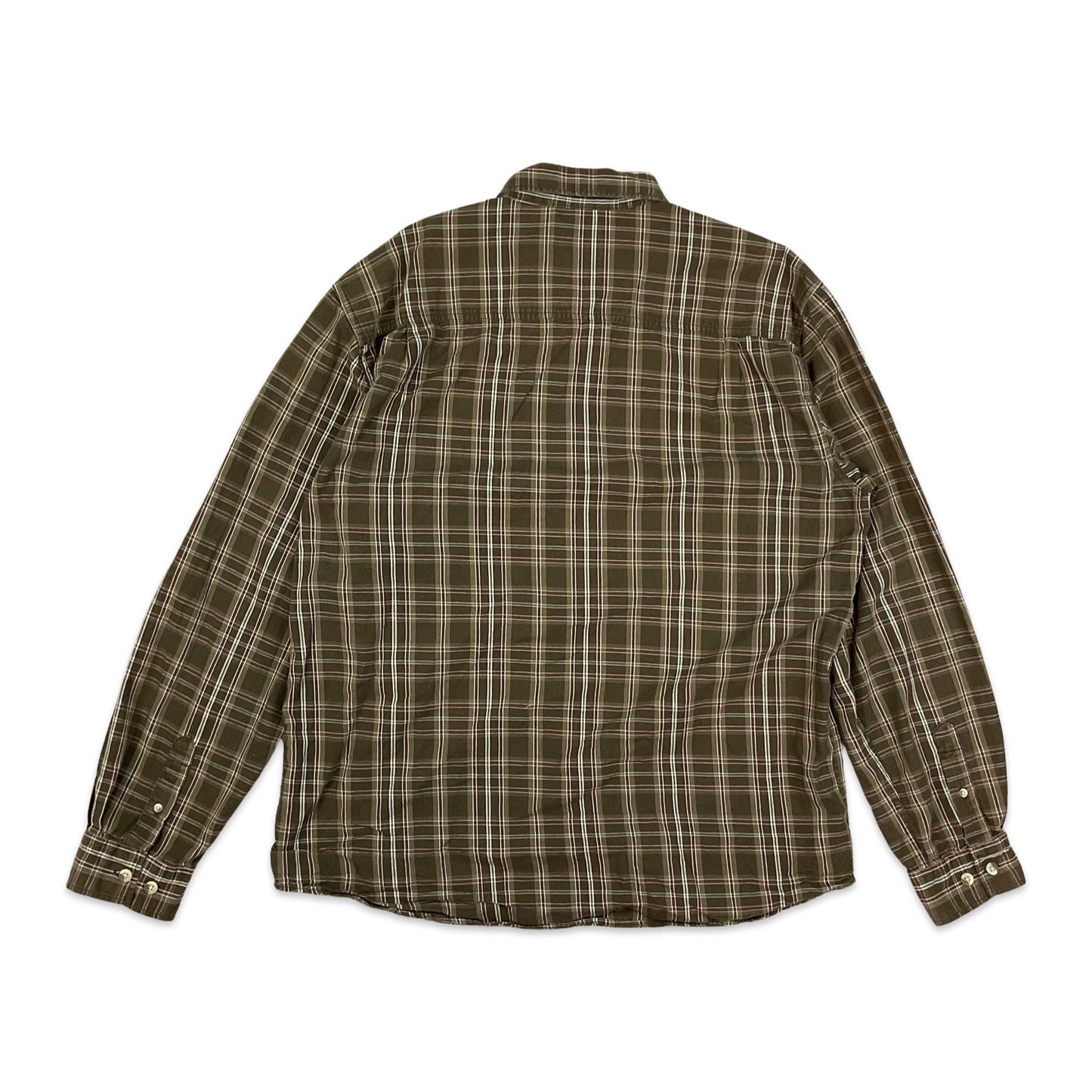 Fjallraven Brown Plaid Flannel Shirt L XL