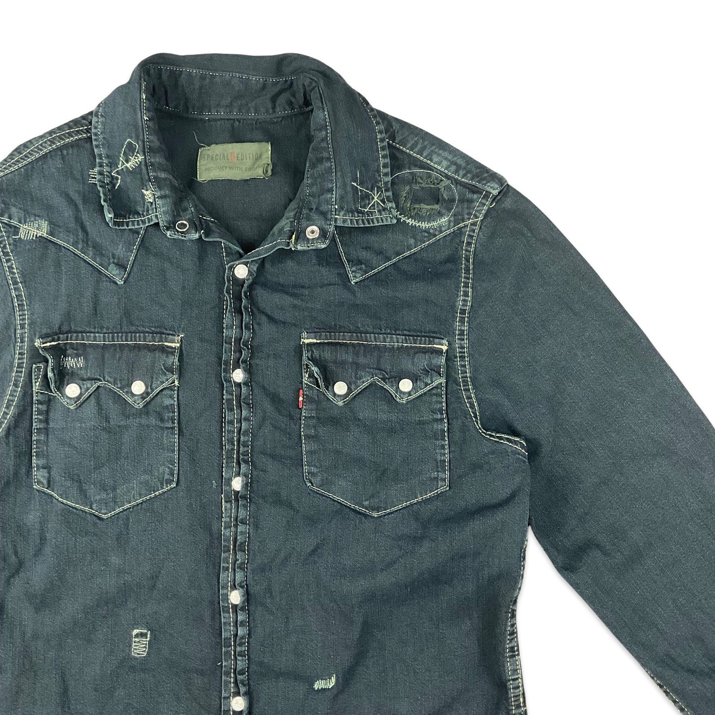 Levi's Roots Collaboration Black Denim Shirt XS S