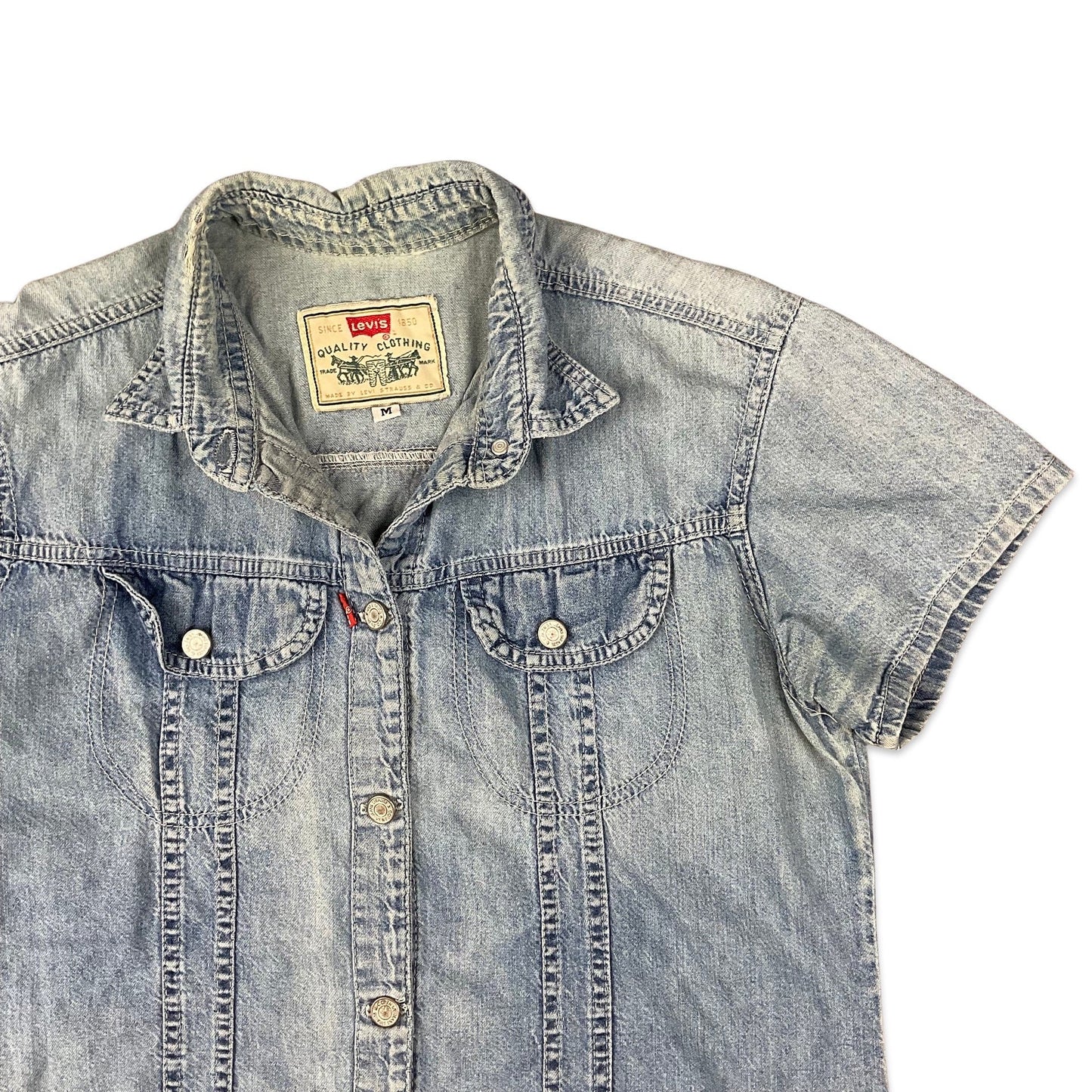 Levi's Blue Denim Blouse 10 12