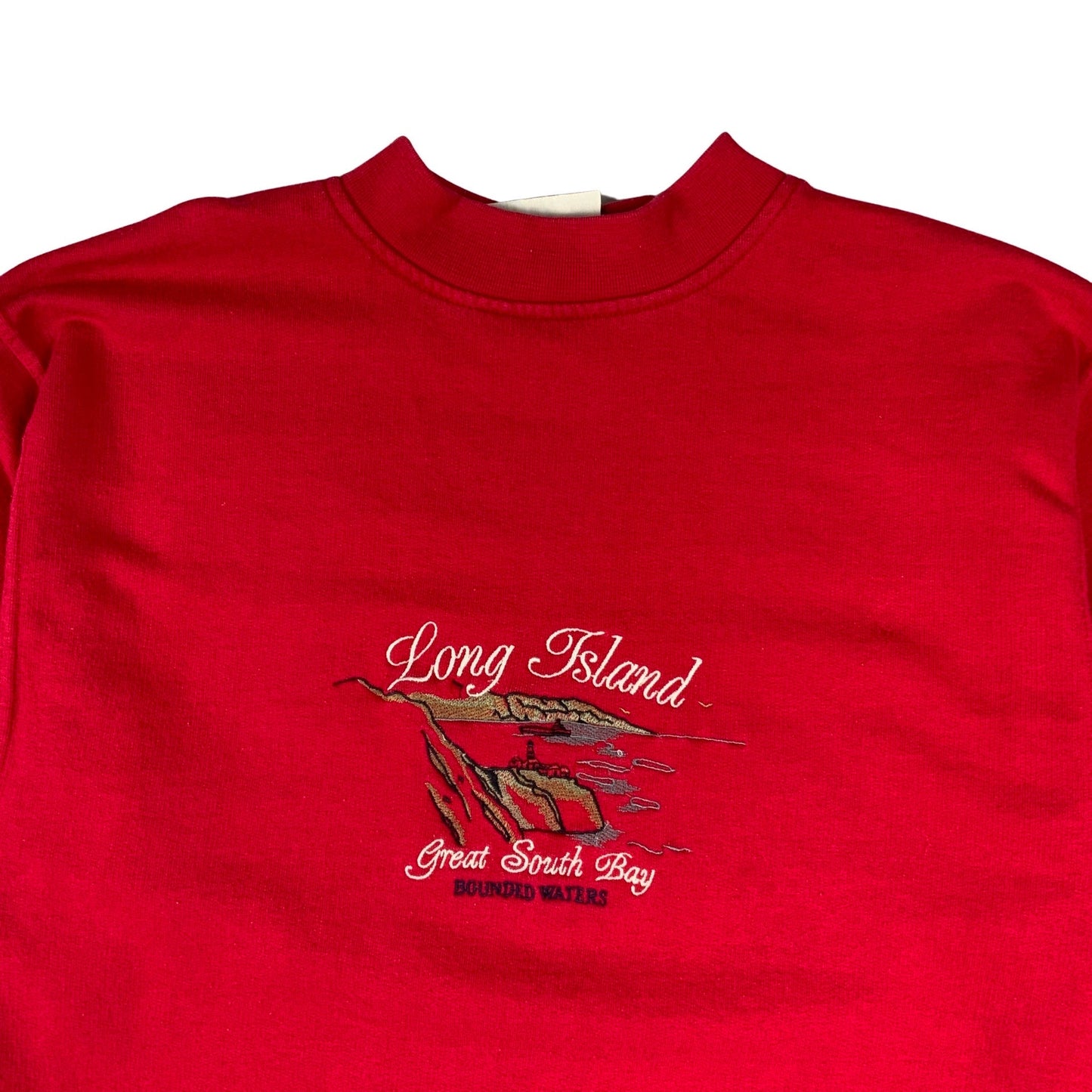 Vintage Red Long Island Novelty Sweatshirt XS S