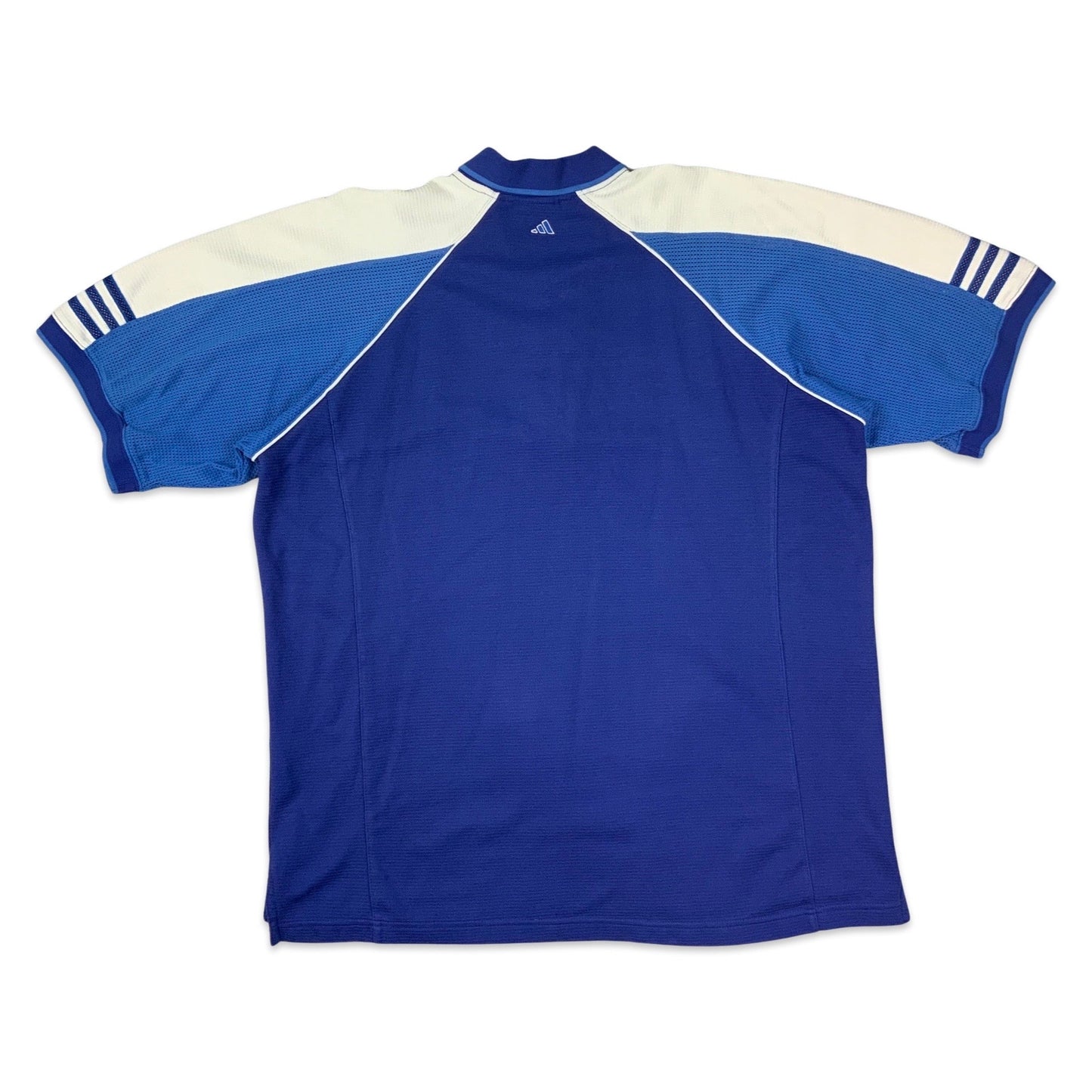 Vintage Blue & White Adidas Polo Shirt L XL