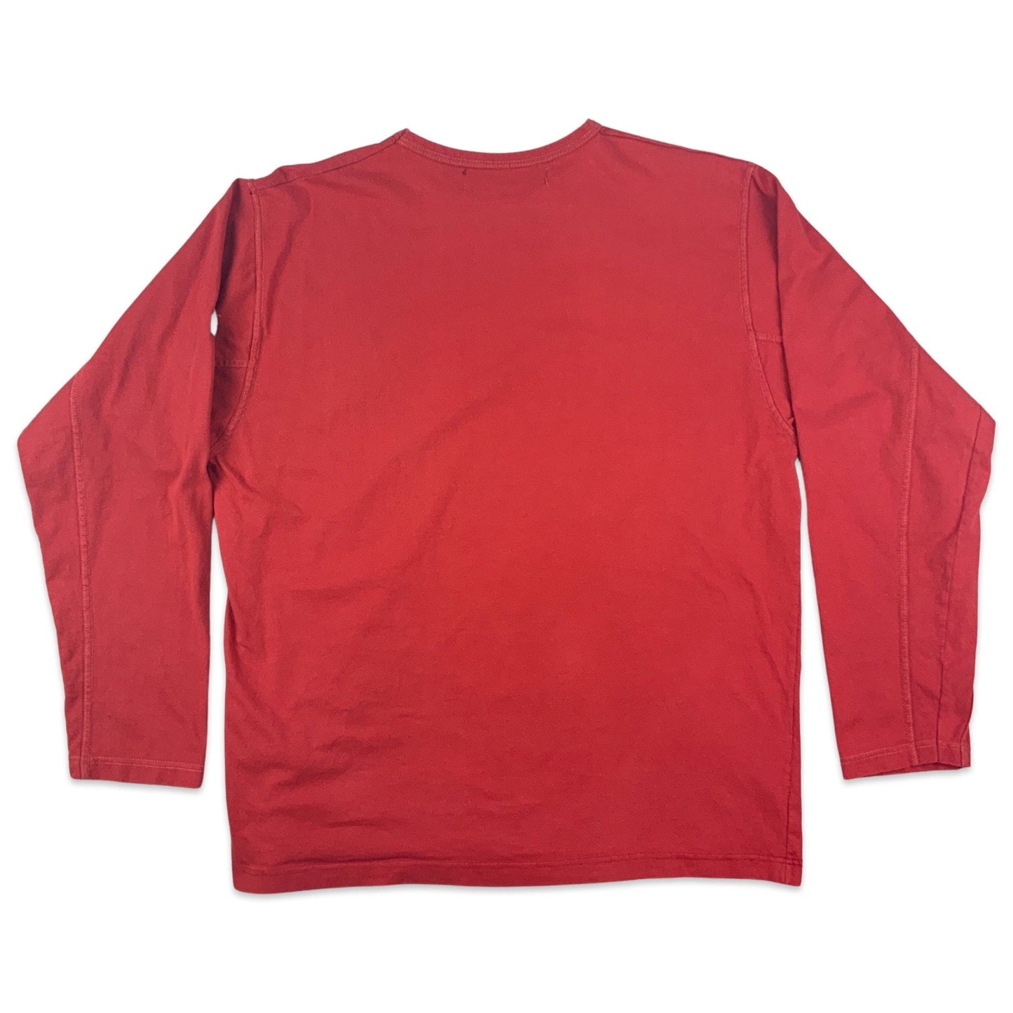 Vintage Napapijri Red Long Sleeve Tee T-Shirt S M