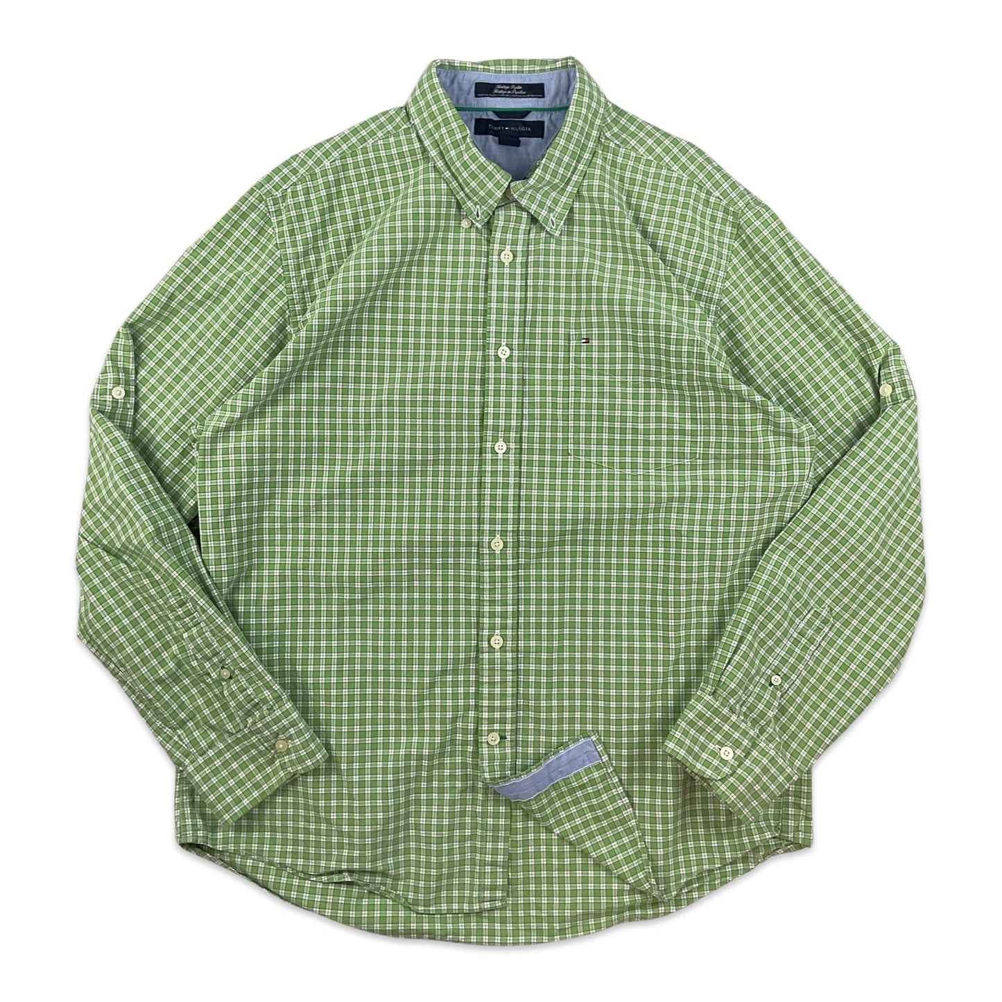 Tommy Hilfiger Green Check Shirt L XL
