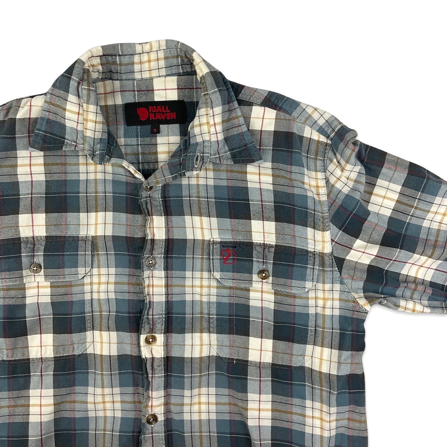 Fjallraven Blue & White Plaid Flannel Shirt M L