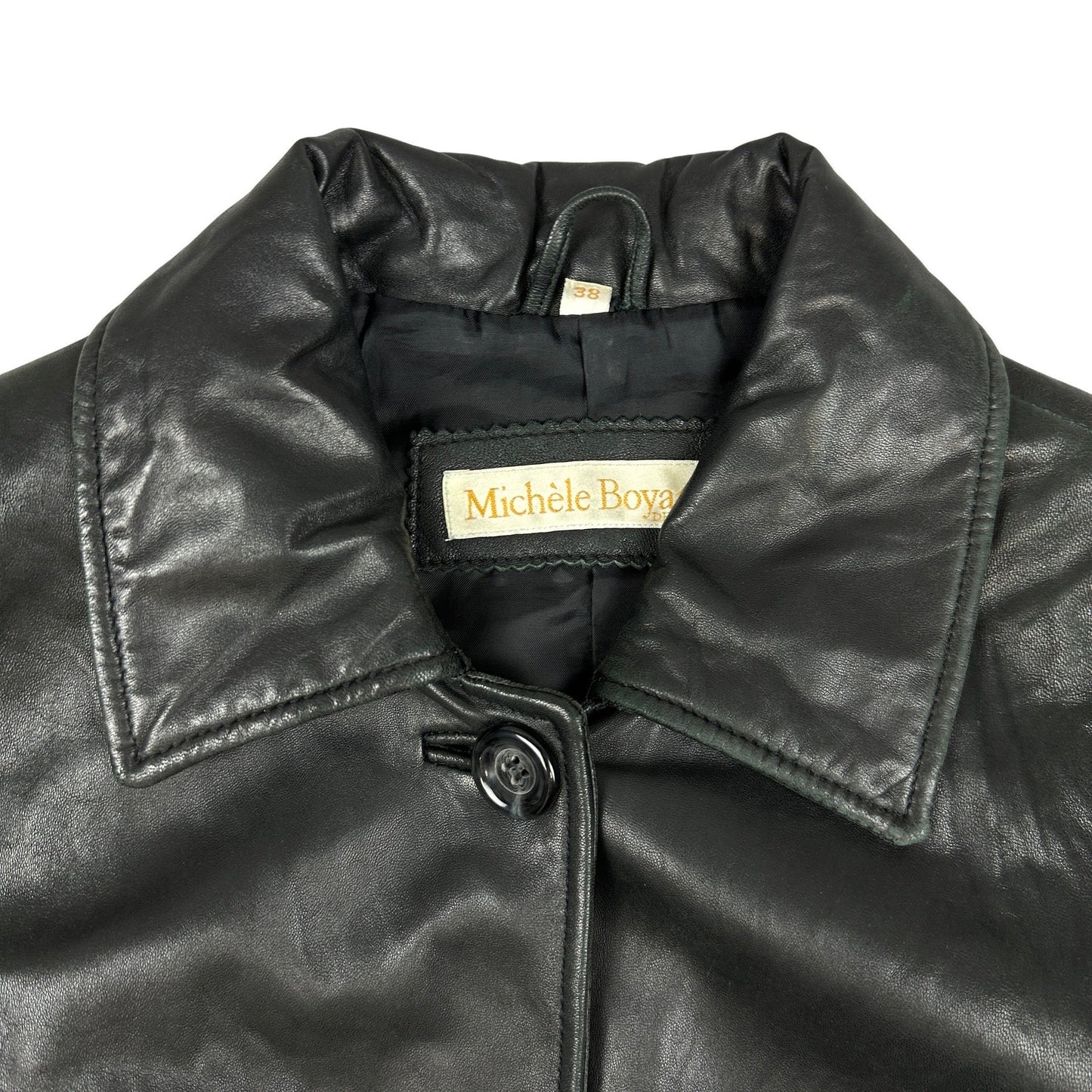Vintage Black Leather Jacket 14