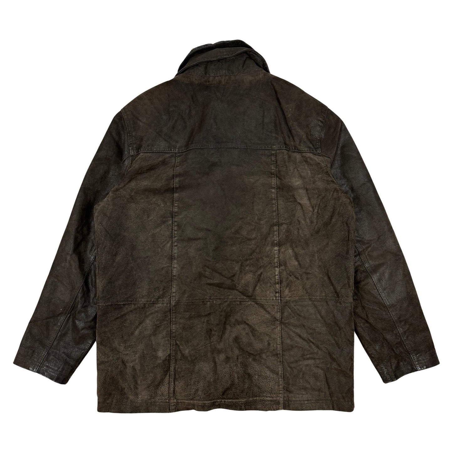 Vintage Brown Suede Bomber Jacket L