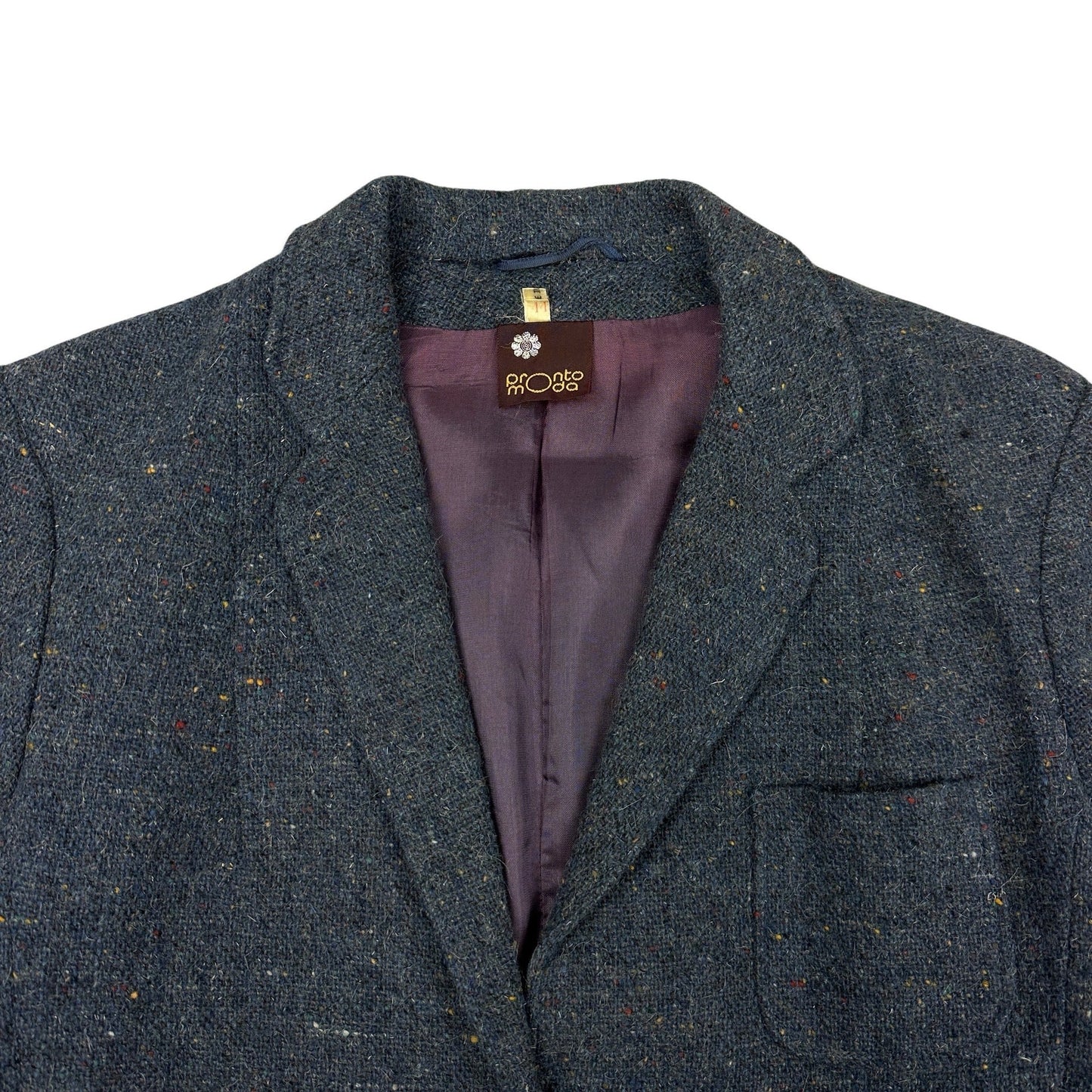 80s Vintage Blue Wool Blazer 14