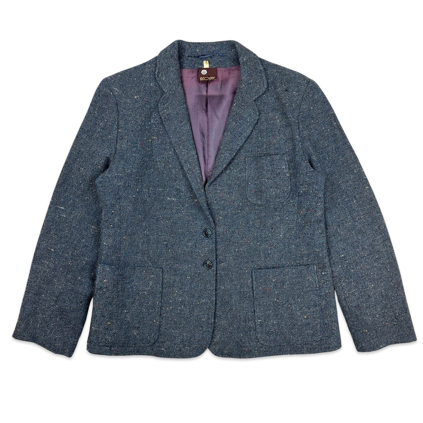 80s Vintage Blue Wool Blazer 14