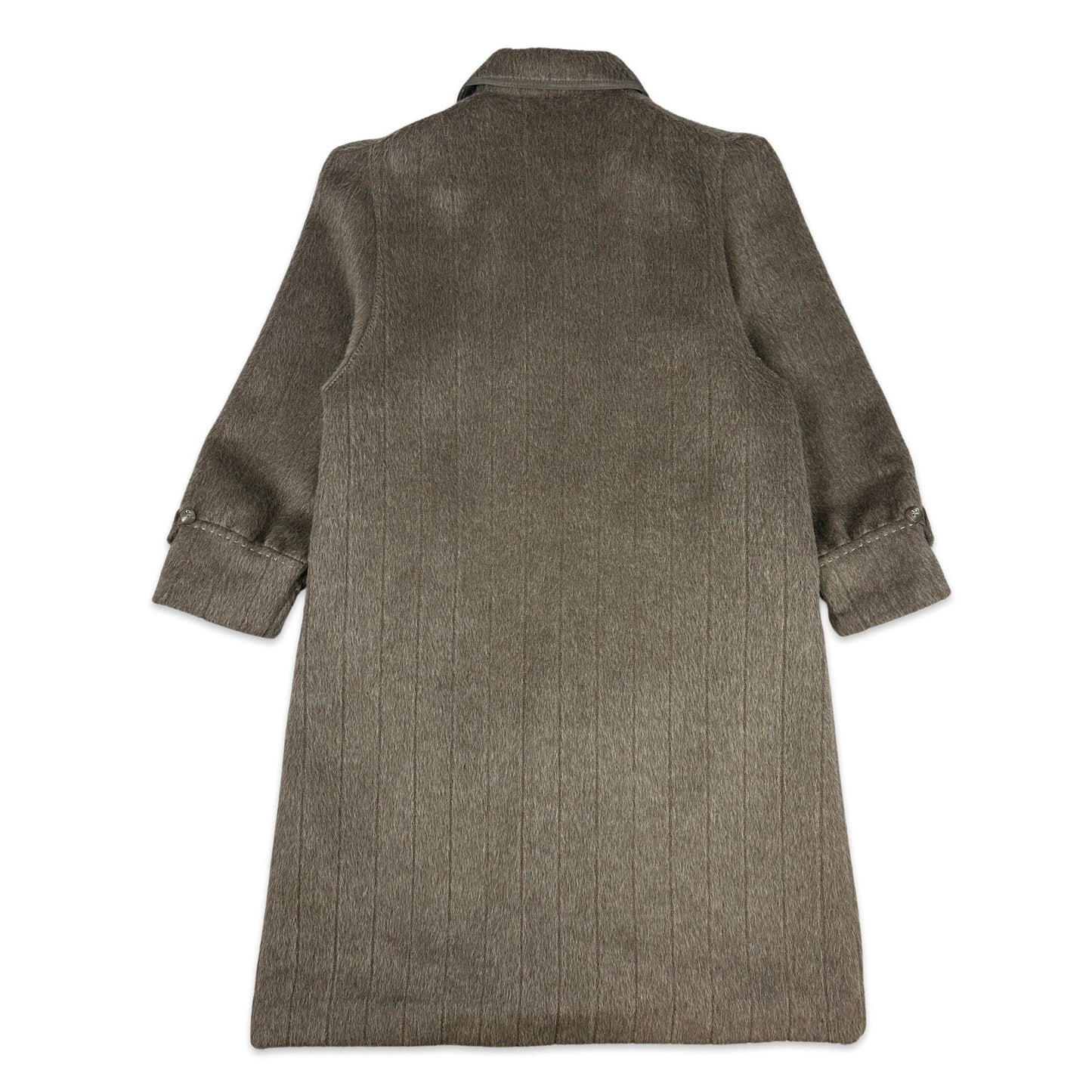 80s Vintage Llama Wool Brown Coat 16