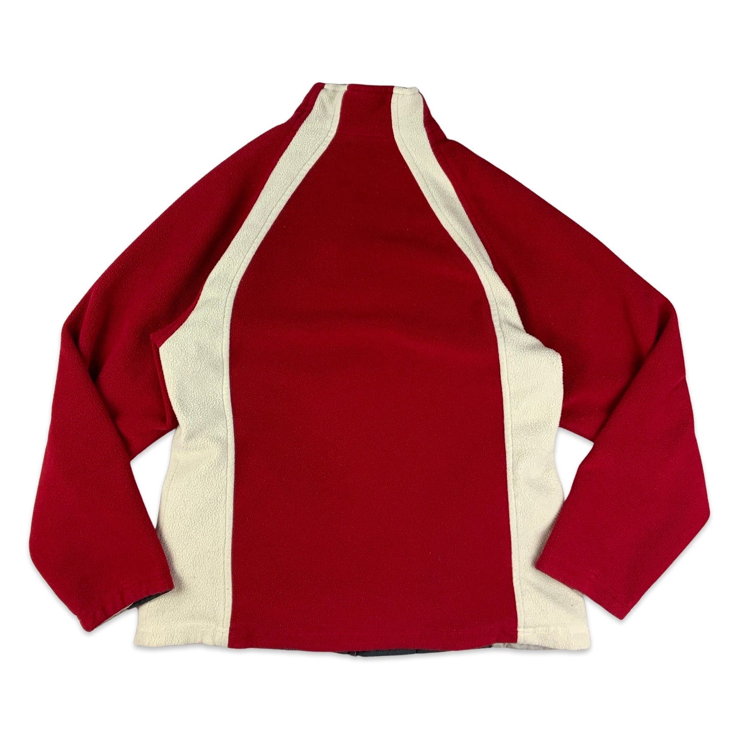 FILA Reversible Red & White Fleece Grey & White Windbreaker S M