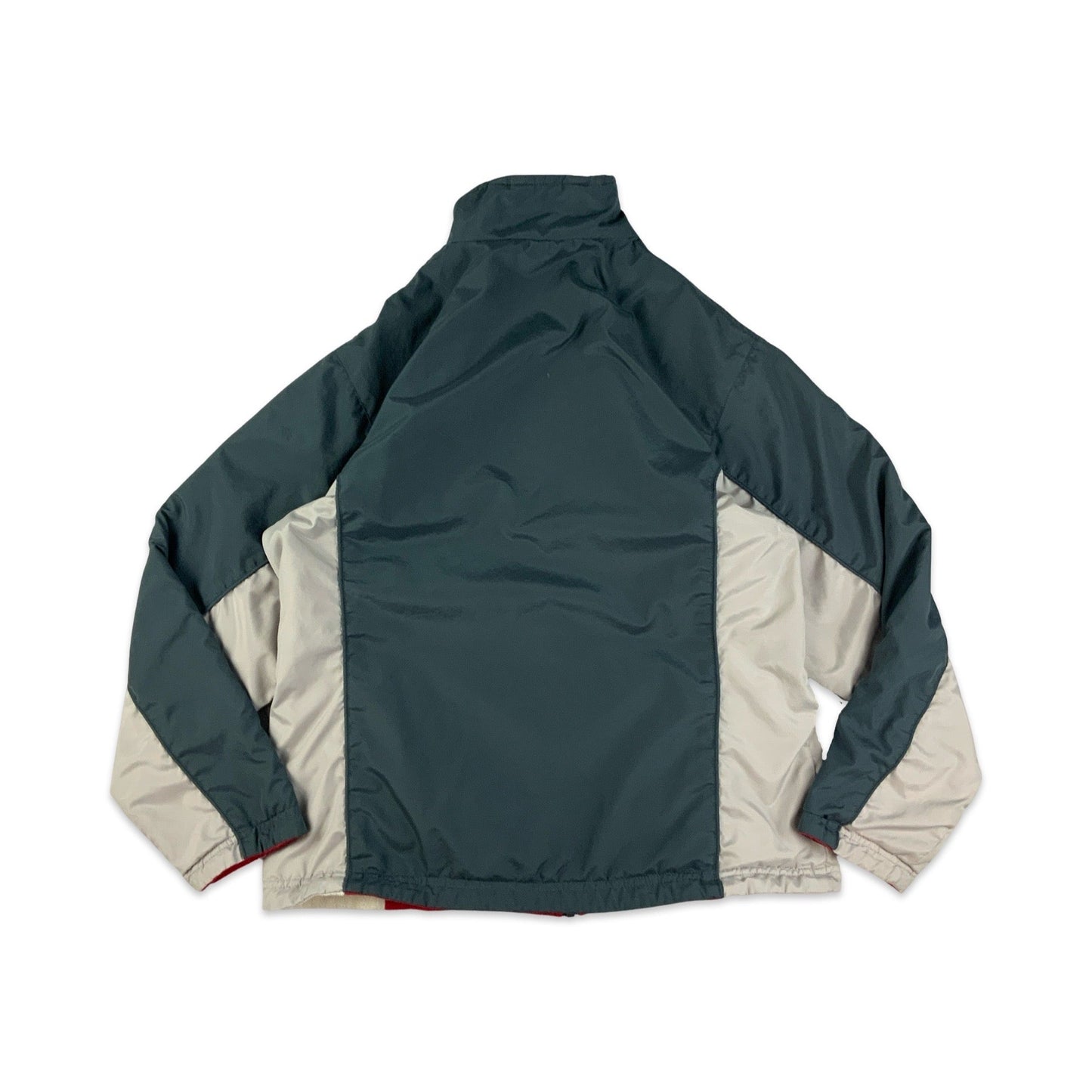 FILA Reversible Red & White Fleece Grey & White Windbreaker S M