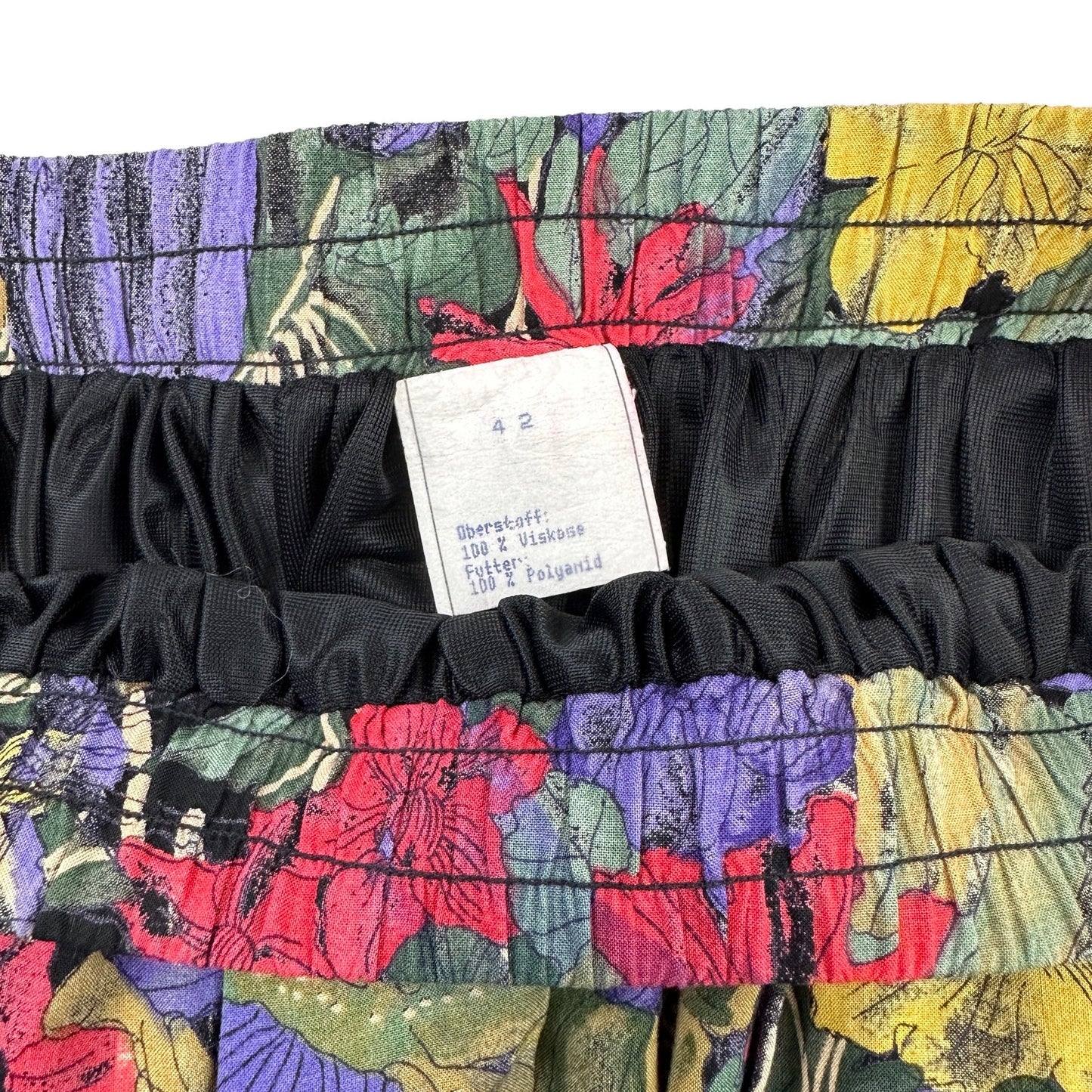 80s Vintage Floral Midi Skirt 12