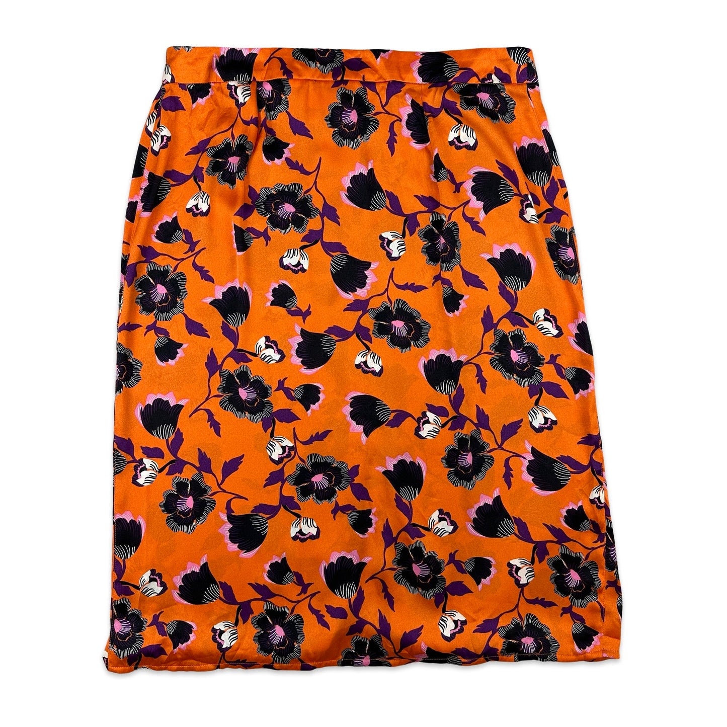 80s Vintage Floral Patterned Skirt 16
