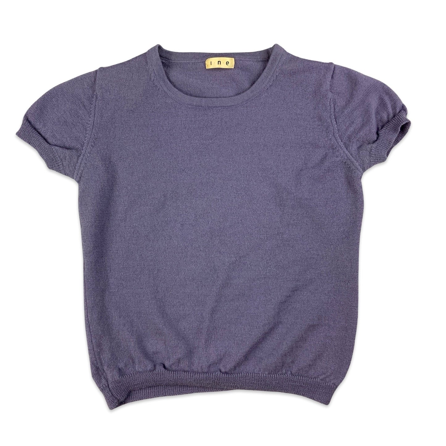 Vintage Purple Knit Short Sleeve Jumper 4 6