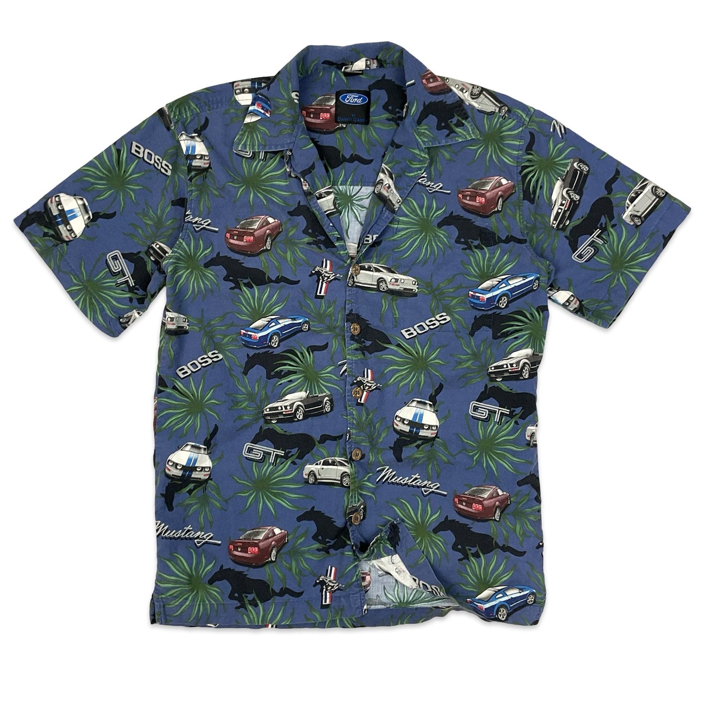Vintage Ford by David Carey Cars Hawaiian Shirt S M
