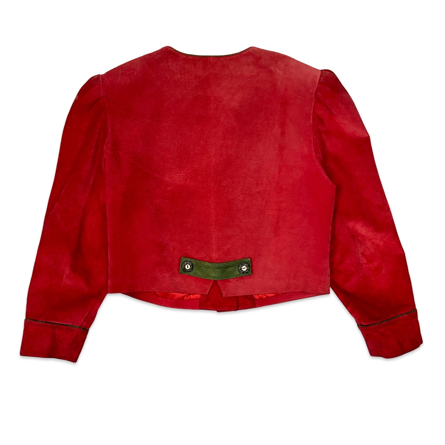 Vintage Alpine Red Leather Coat 12 14