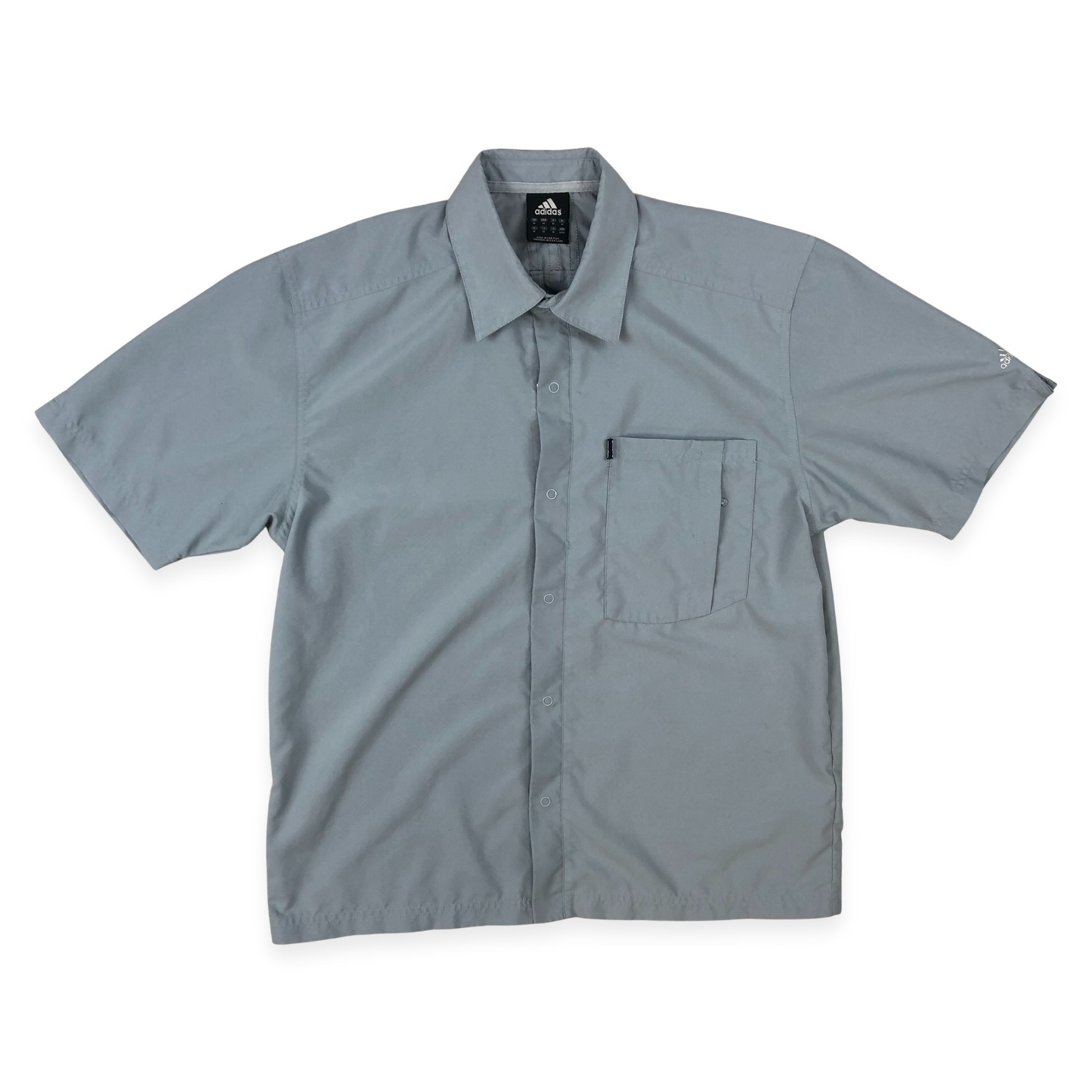 Vintage 00s Adidas Grey Button-up Shirt L