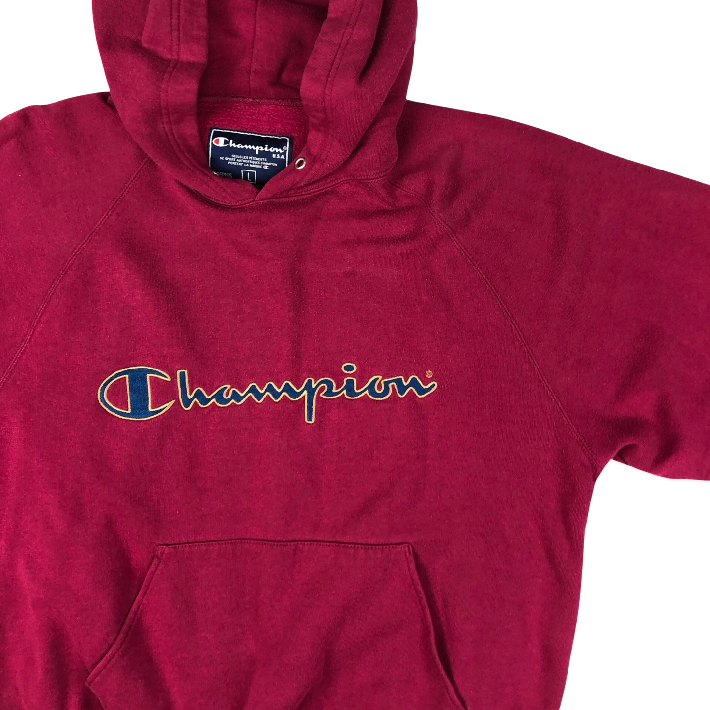 Vintage Champion Red Hoodie XL