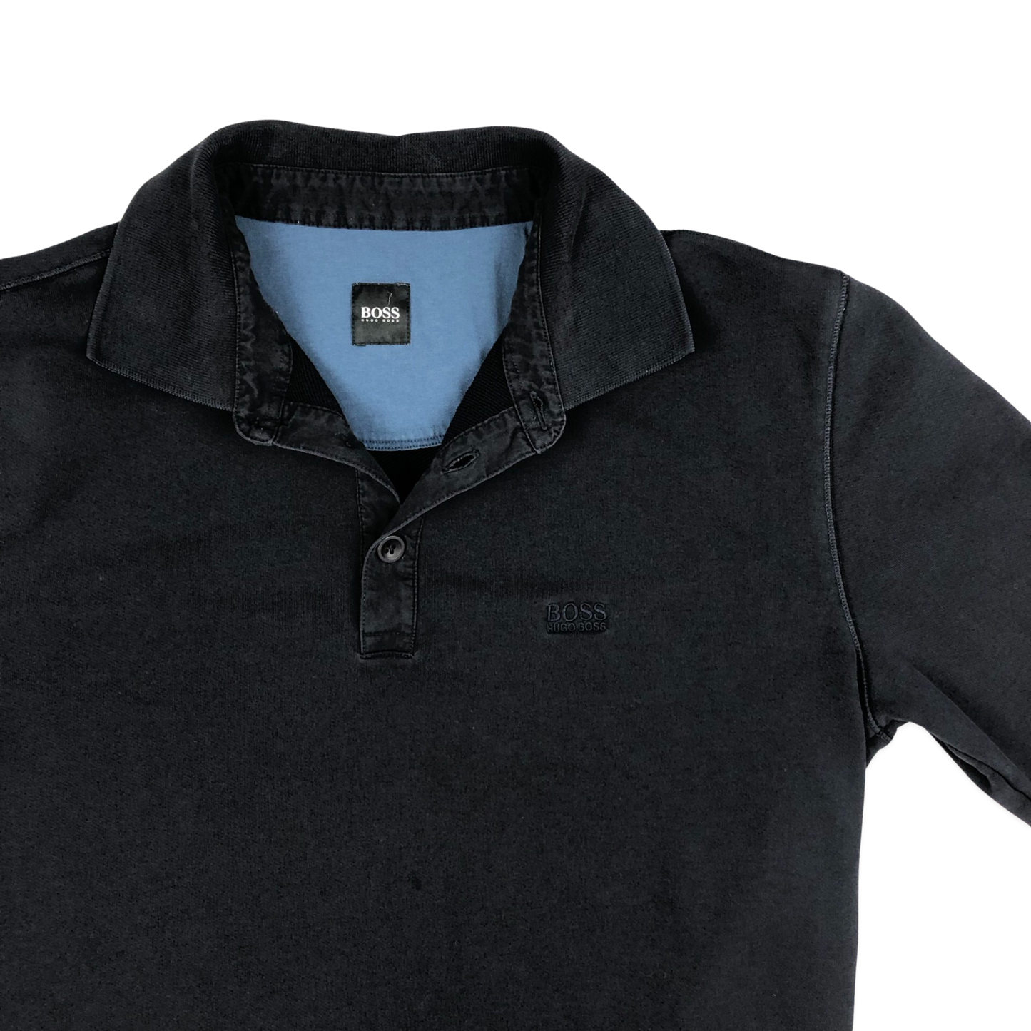 Vintage Hugo Boss Black Collar Sweatshirt L