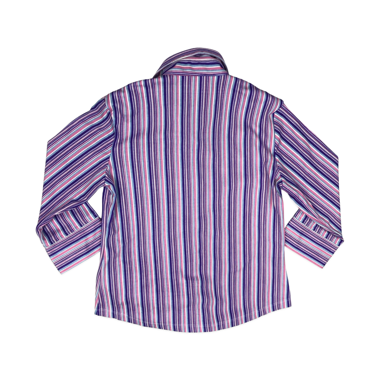 Vintage 90s Purple Striped Blouse 8