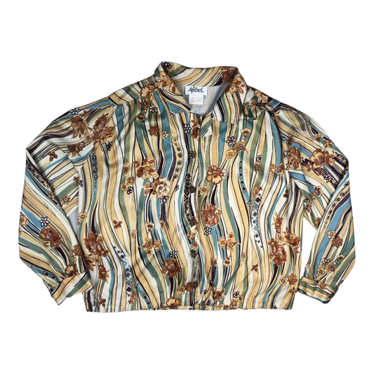 Vintage 90s Floral Print Blouse 18