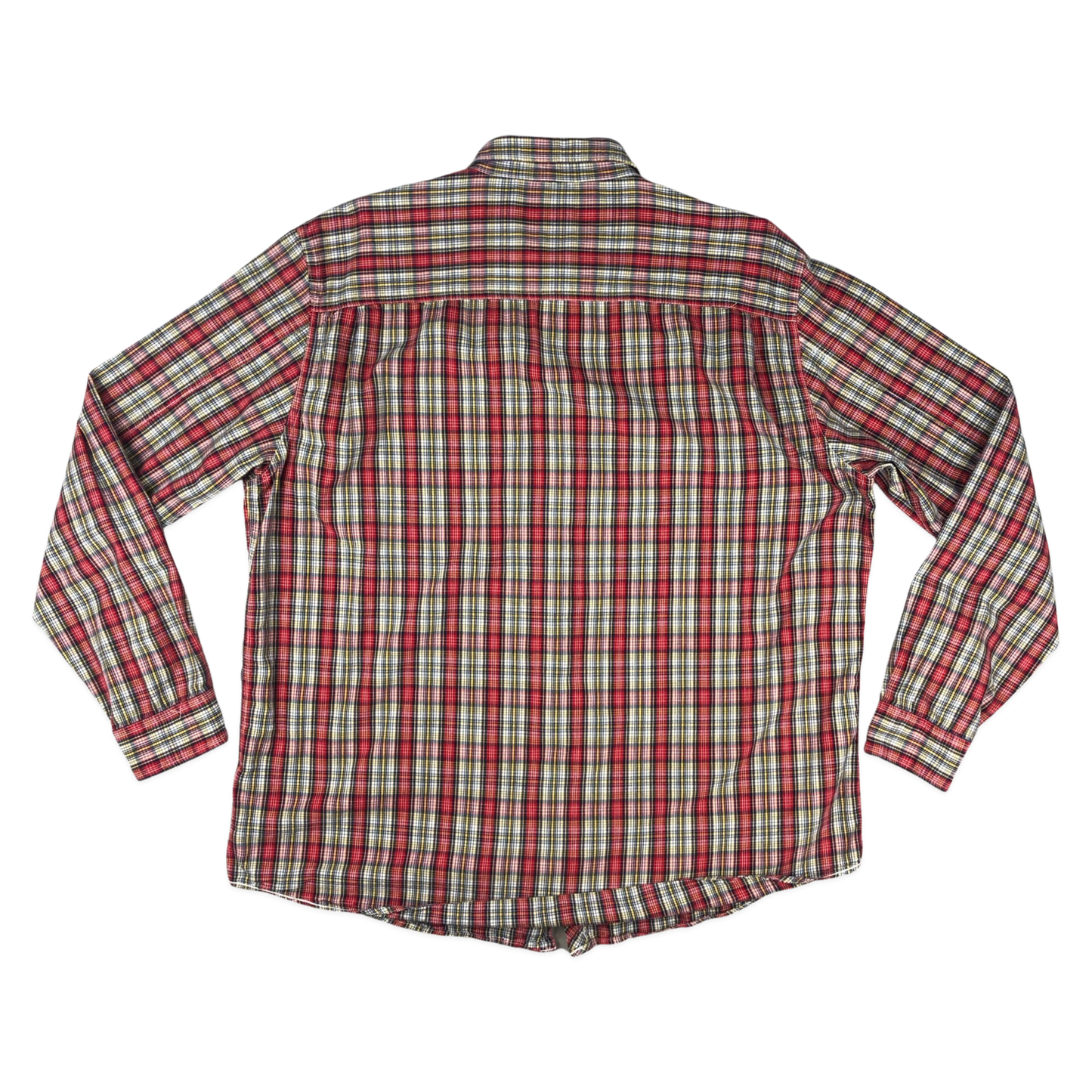 Vintage Lee Red, Blue, and Yellow Plaid Shirt XL