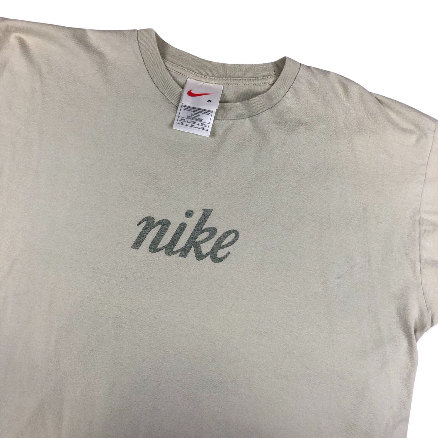 Vintage 90s Nike Beige Tee XL