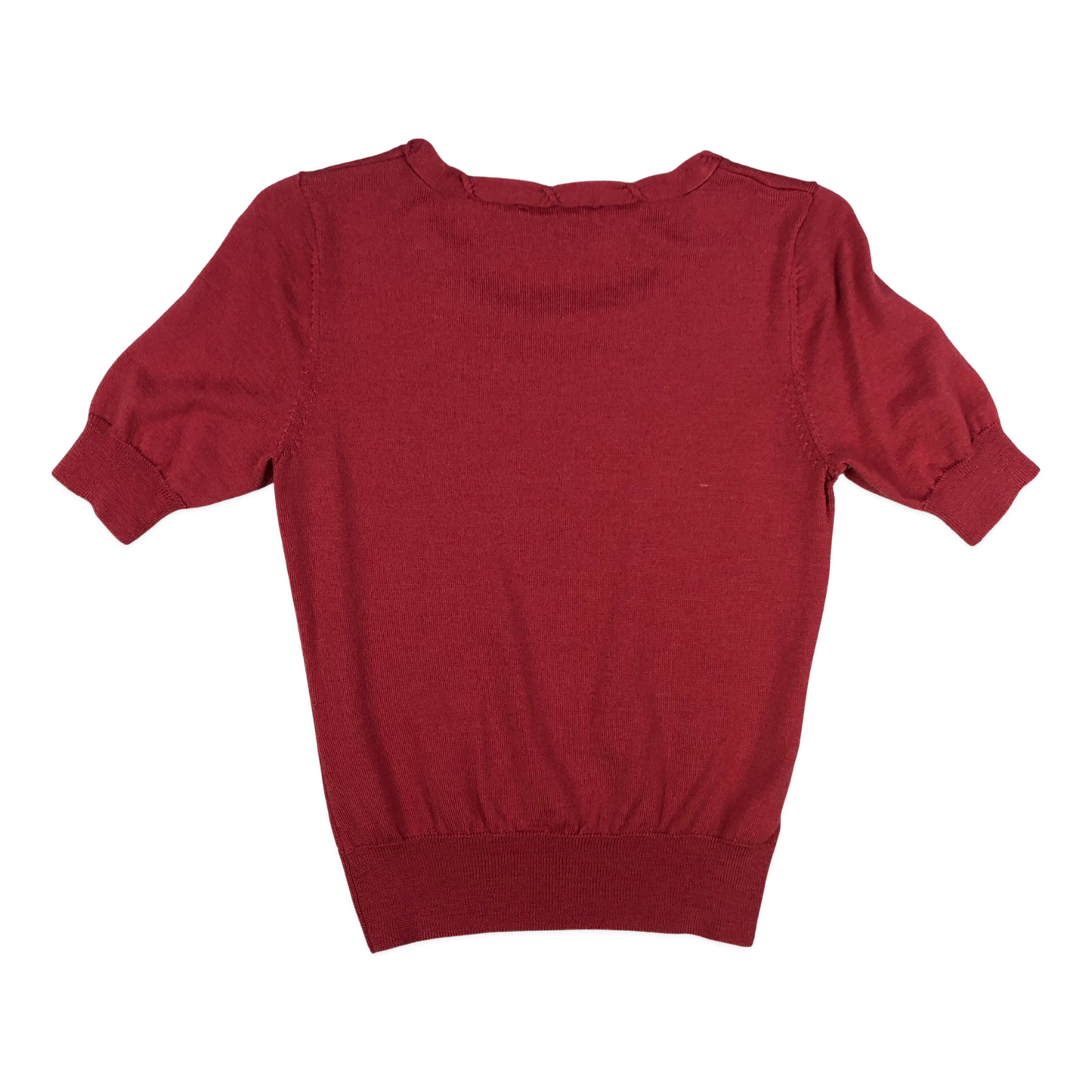Vintage Red Laura Ashley Embroidered Short Sleeve Jumper 8