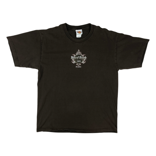 Vintage Brown Hard Rock Café Miami Tee M