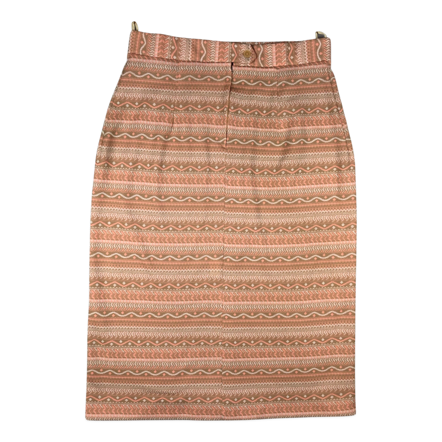Vintage Abstract Print Salmon Skirt 12