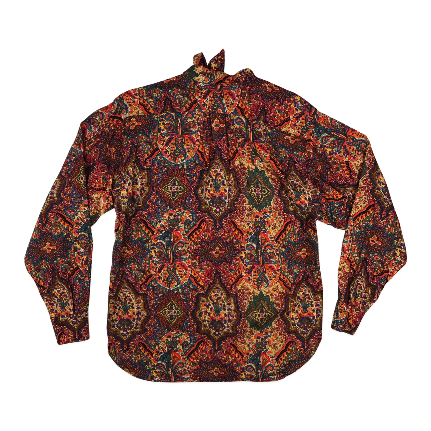 Vintage 80s 90s Paisley Print Multicolour Blouse 16